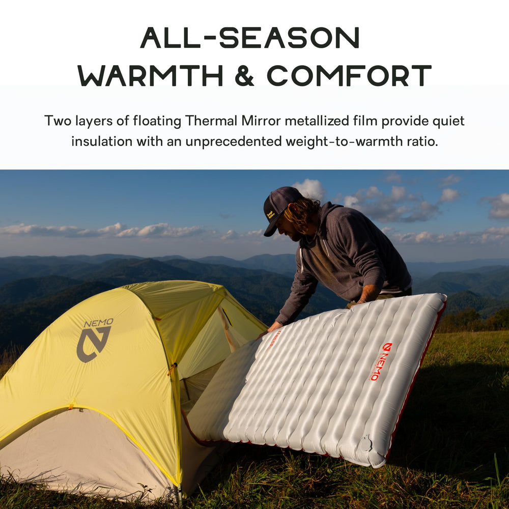 NEMO Tensor sleeping pad in pack demonstrates ultralight travel-ready insulation