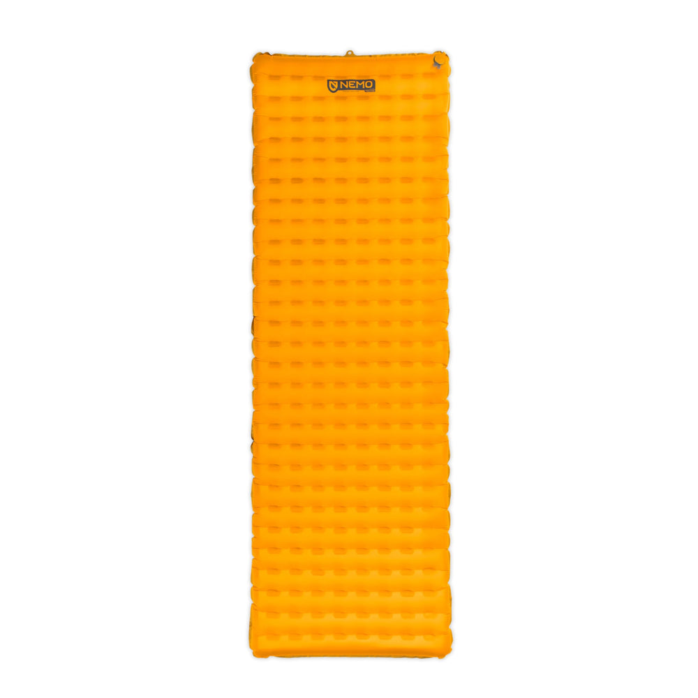 Nemo Tensor Alpine sleeping pad folded compact for easy backpacking storage.