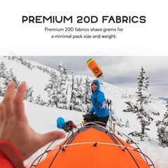 Nemo Tensor Alpine sleeping pad in pack saves space on trips.