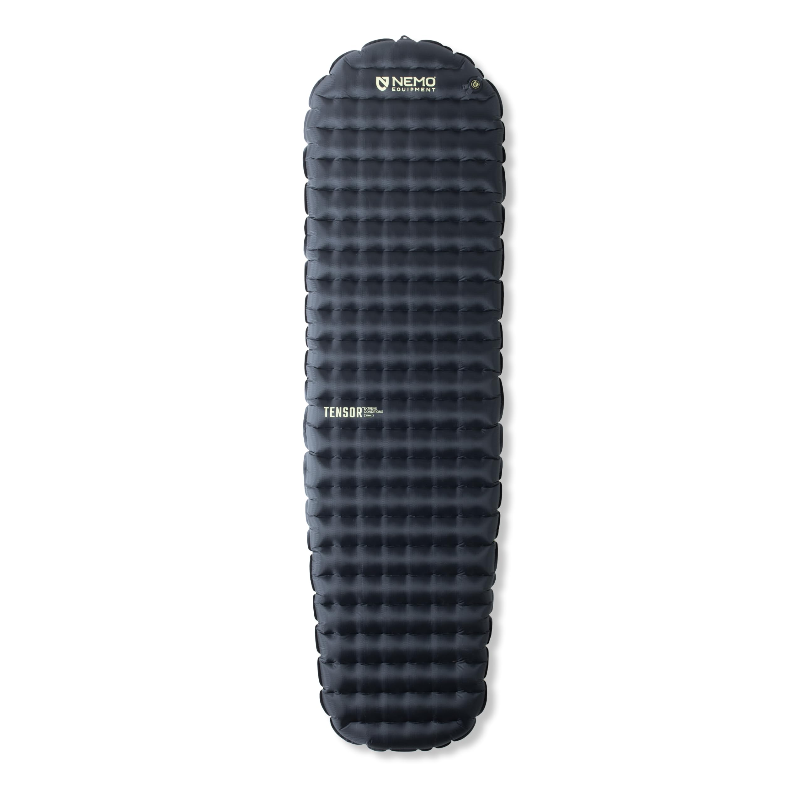 Nemo Tensor sleeping pad setup closeup highlights premium insulation for cold-weather camping.