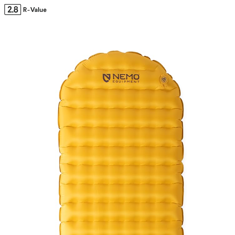 Nemo Tensor Trail bluesign fabric reduces bulk while resisting punctures.