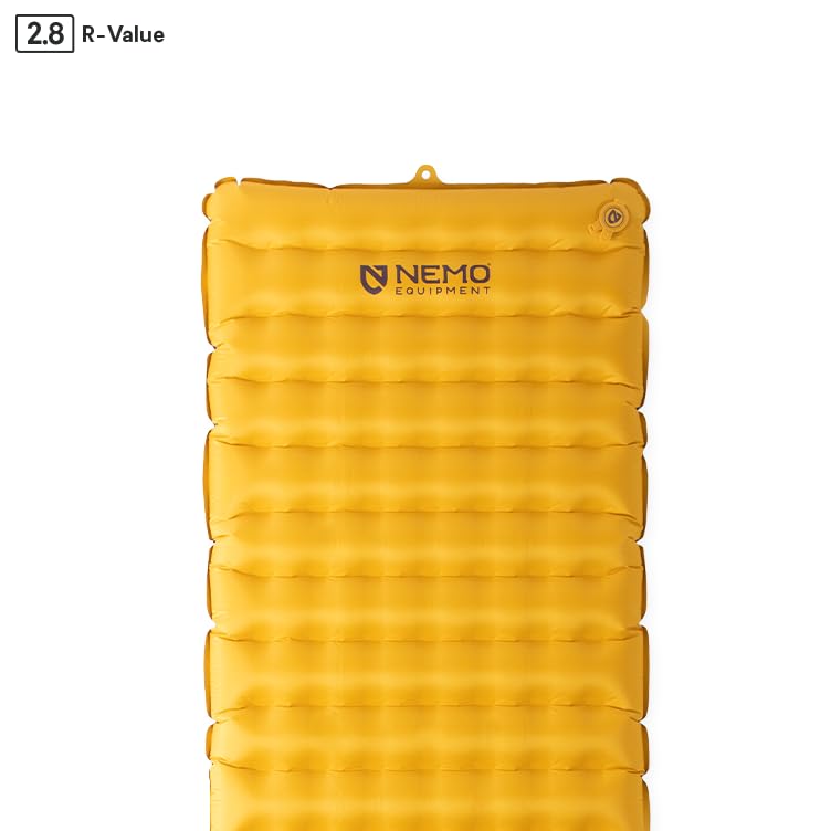 Nemo Tensor Trail ultralight sleeping pad side-profile demonstrates stable loft and support.