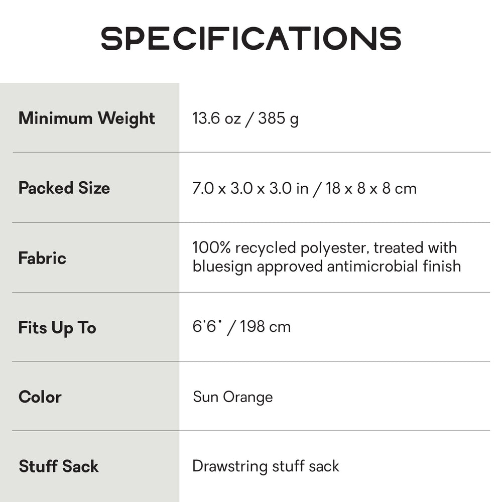 NEMO Tracer liner provides lightweight warmth for warm-weather camping or standalone use.