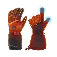 Nencoo heated gloves front view demonstrate snug fit for cold rides