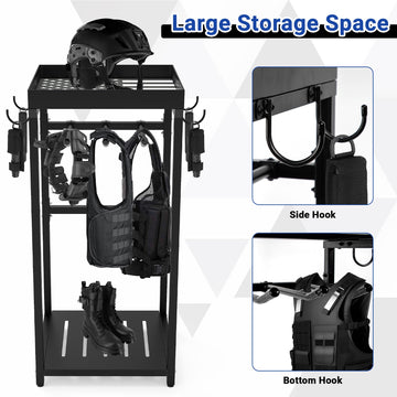 Neoaider police gear stand durable metal frame designed for long-lasting use