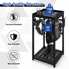 Neoaider police gear stand seven hooks secures duty belt and gear