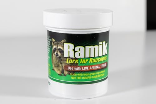 Neogen Ramik 951 raccoon lure packaging highlights customized scents for raccoons.