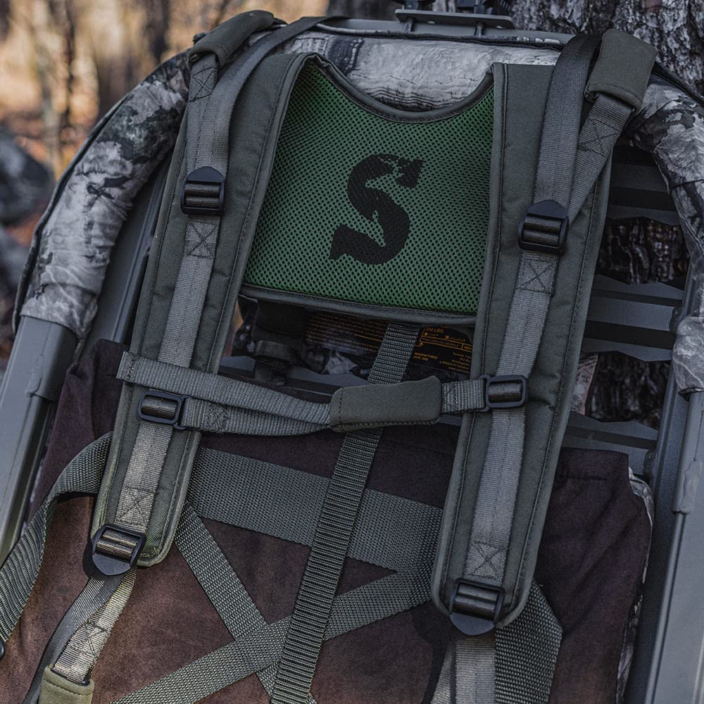 Neoprene-covered buckle attachment points close-up