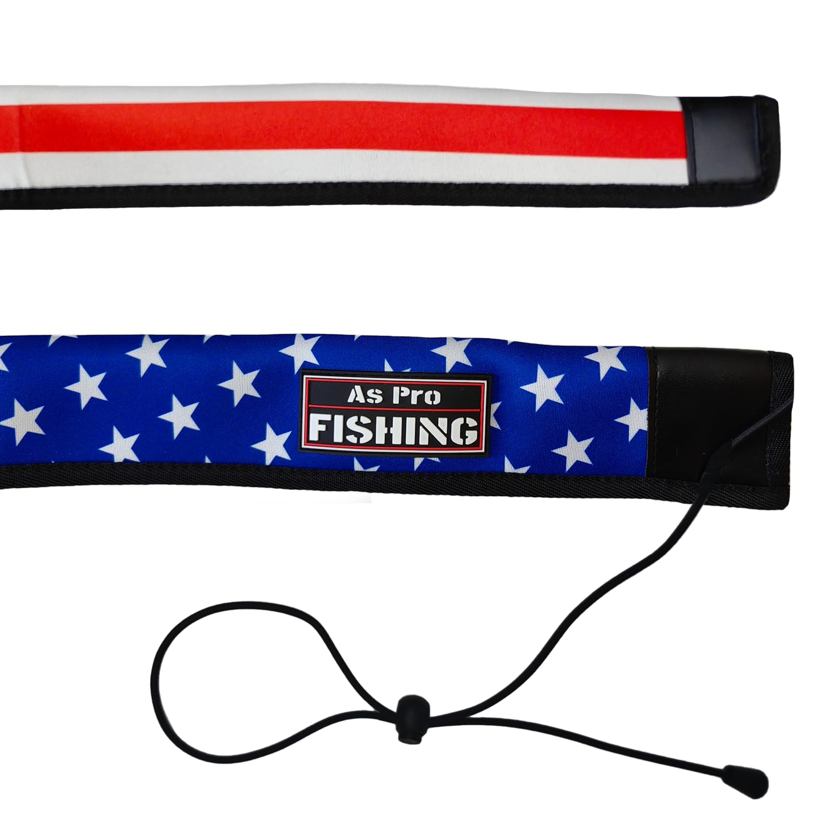 Close-up of 3mm high-density neoprene on the fishing rod sleeve