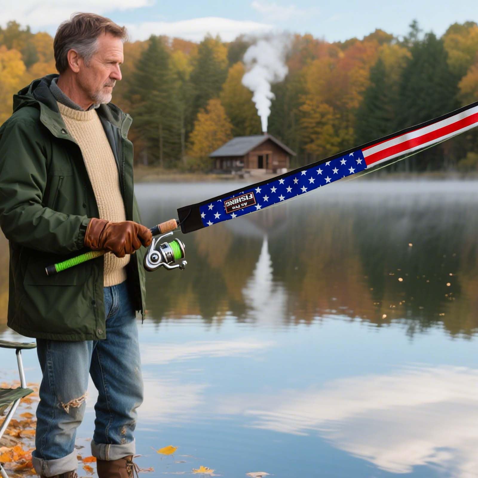 Rod sleeve stored with fishing gear for organized transport