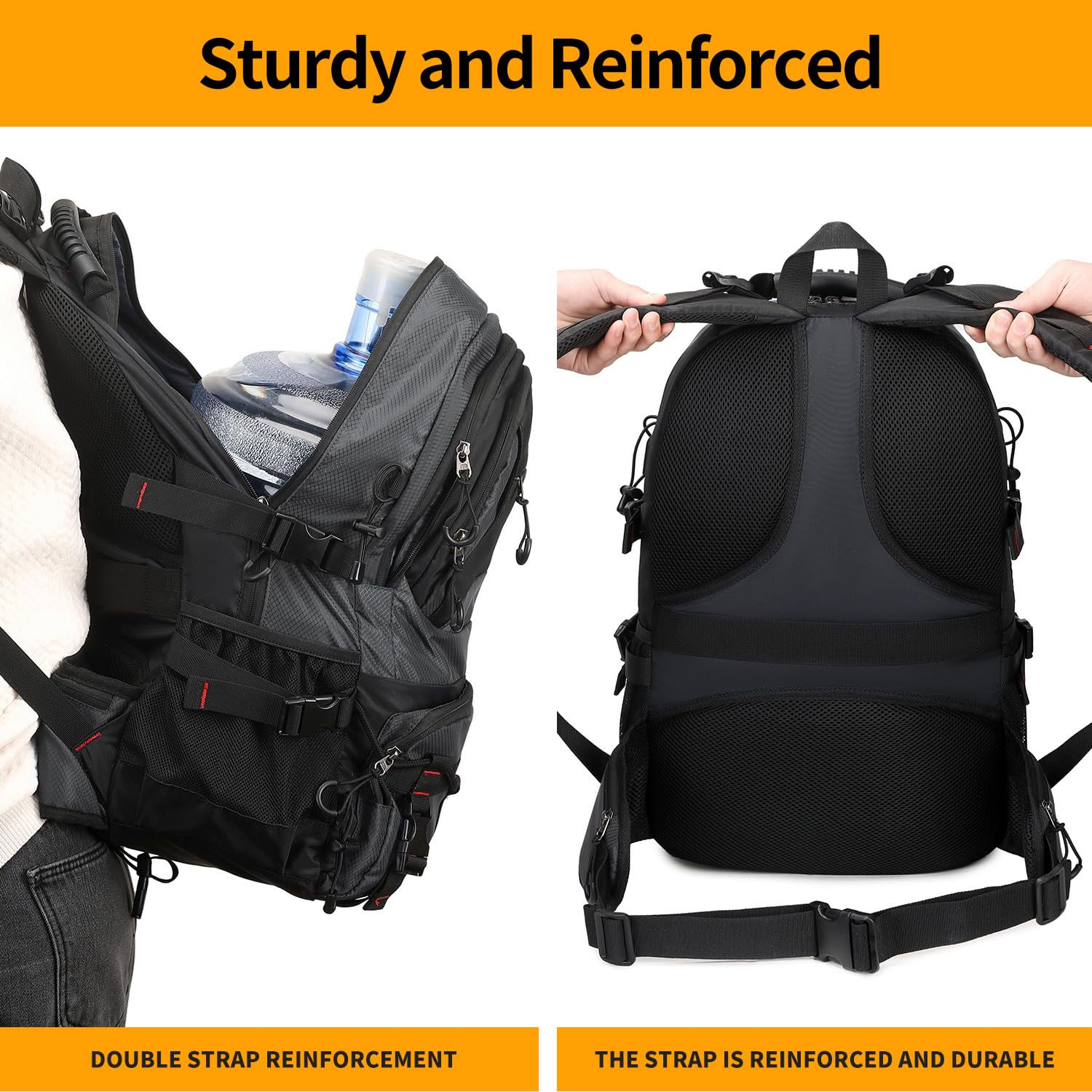 NerIion 40L hiking backpack luggage belt supports effortless airport transfers.