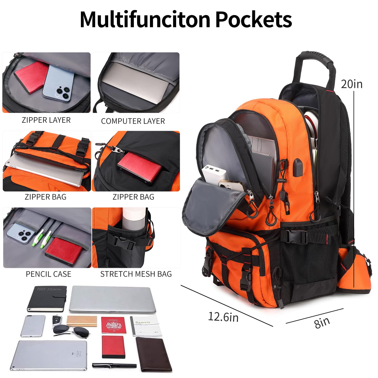 NerIion 40L backpack side view highlights side pockets for quick access.