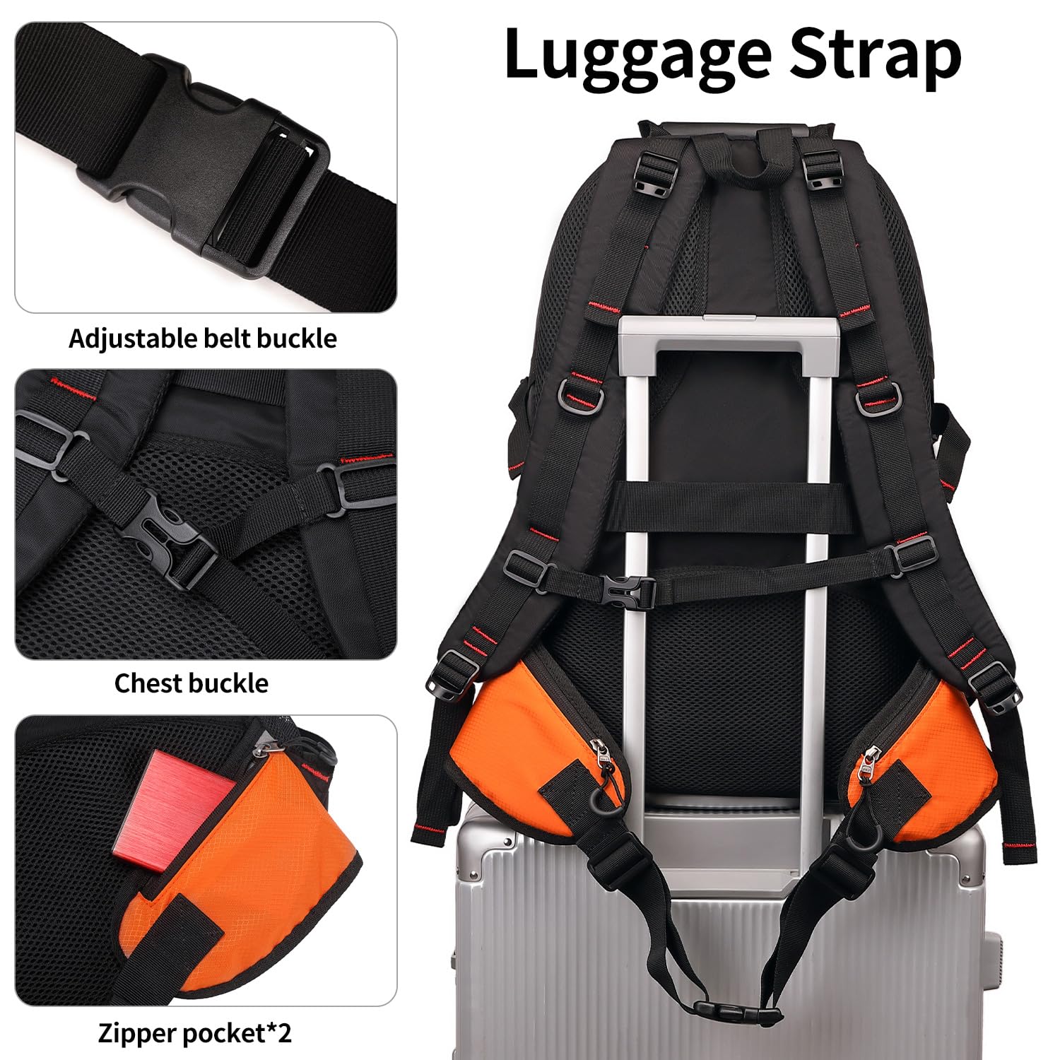 NerIion 40L straps and chest clip provide comfortable weight distribution.