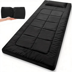 NESDCC 80x36 camping cot mattress folded for easy transport and storage.