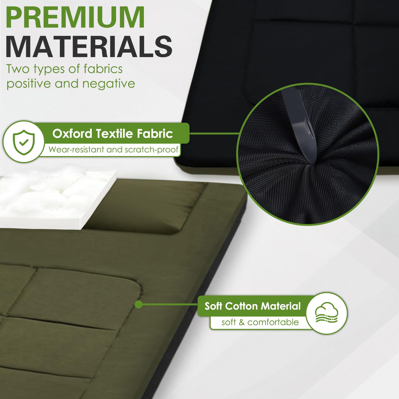 NESDCC anti-slip waterproof base provides stable sleeping on floors.