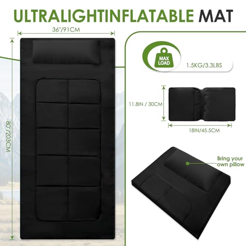 NESDCC camping mattress waterproof surface ideal for damp ground and tents.