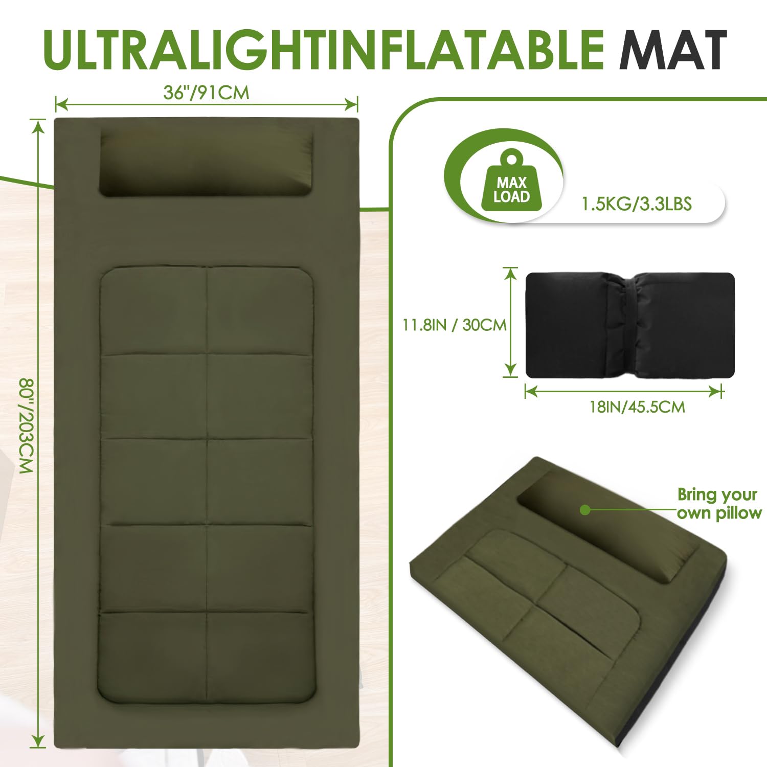 NESDCC versatile camping floor mattress for tents and beaches.