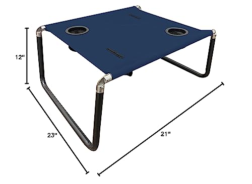 Neso Beach Table neatly folds for easy carry on adventures.