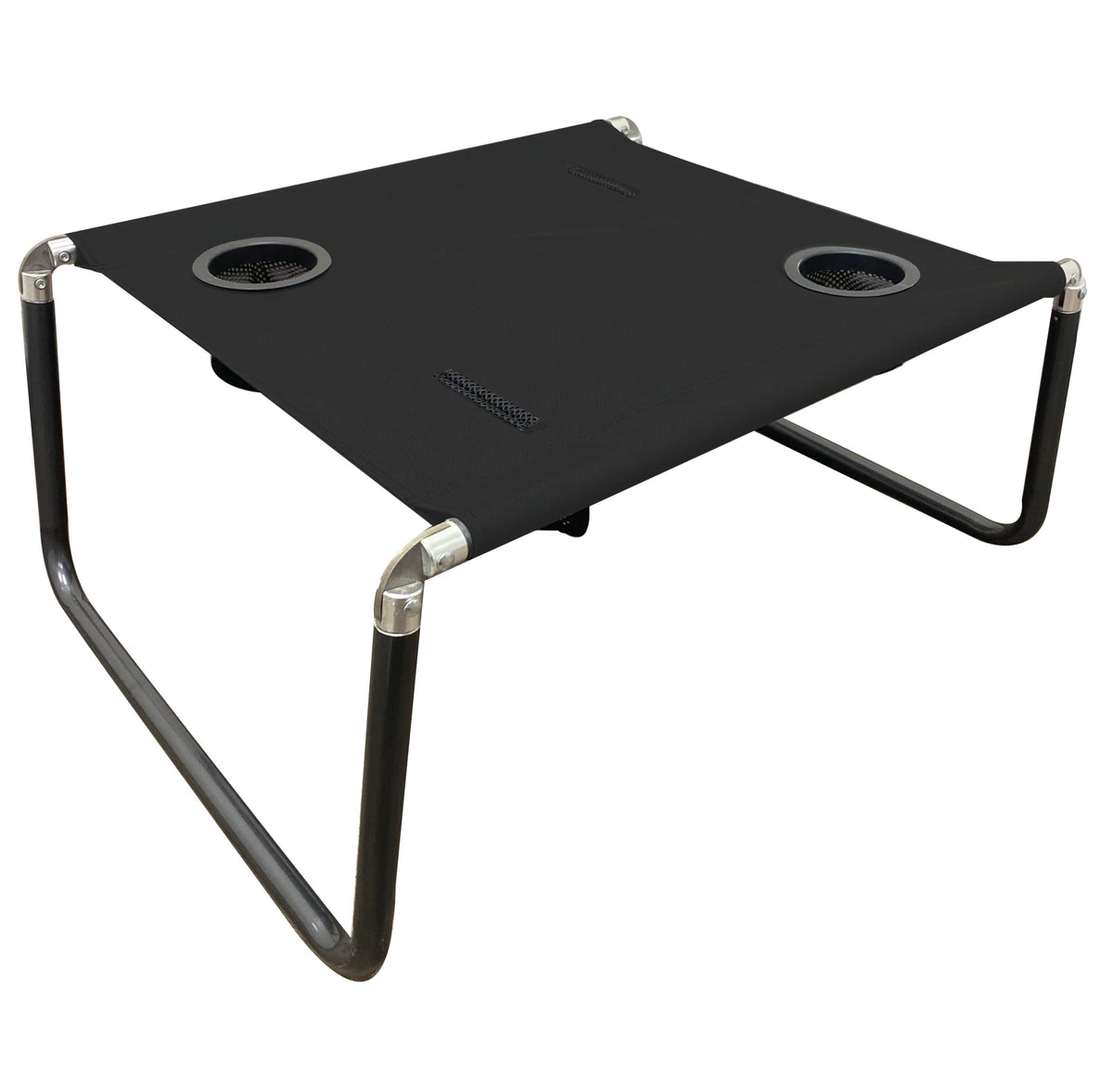 Neso Beach Table folded for compact portability and easy storage.
