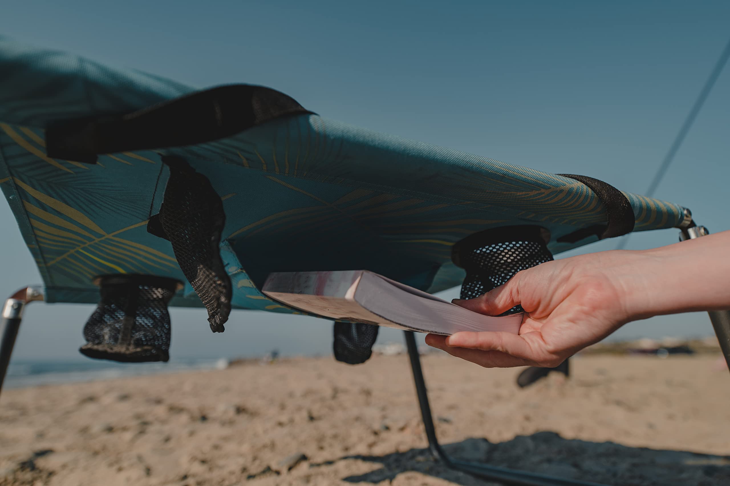 Neso Beach Table fits into the carry bag for easy portability.