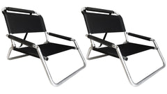 Neso chair pack-2 folded black ultra-light and compact for easy carrying