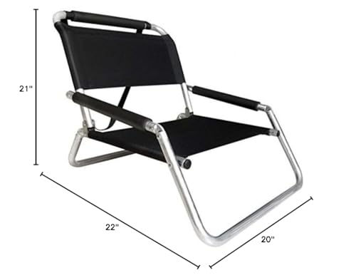 Neso chair slip-pocket black stores small items for outdoors