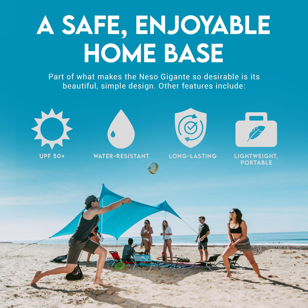 Neso Gigante 11x11ft dimensions deliver wide sun shelter for groups.