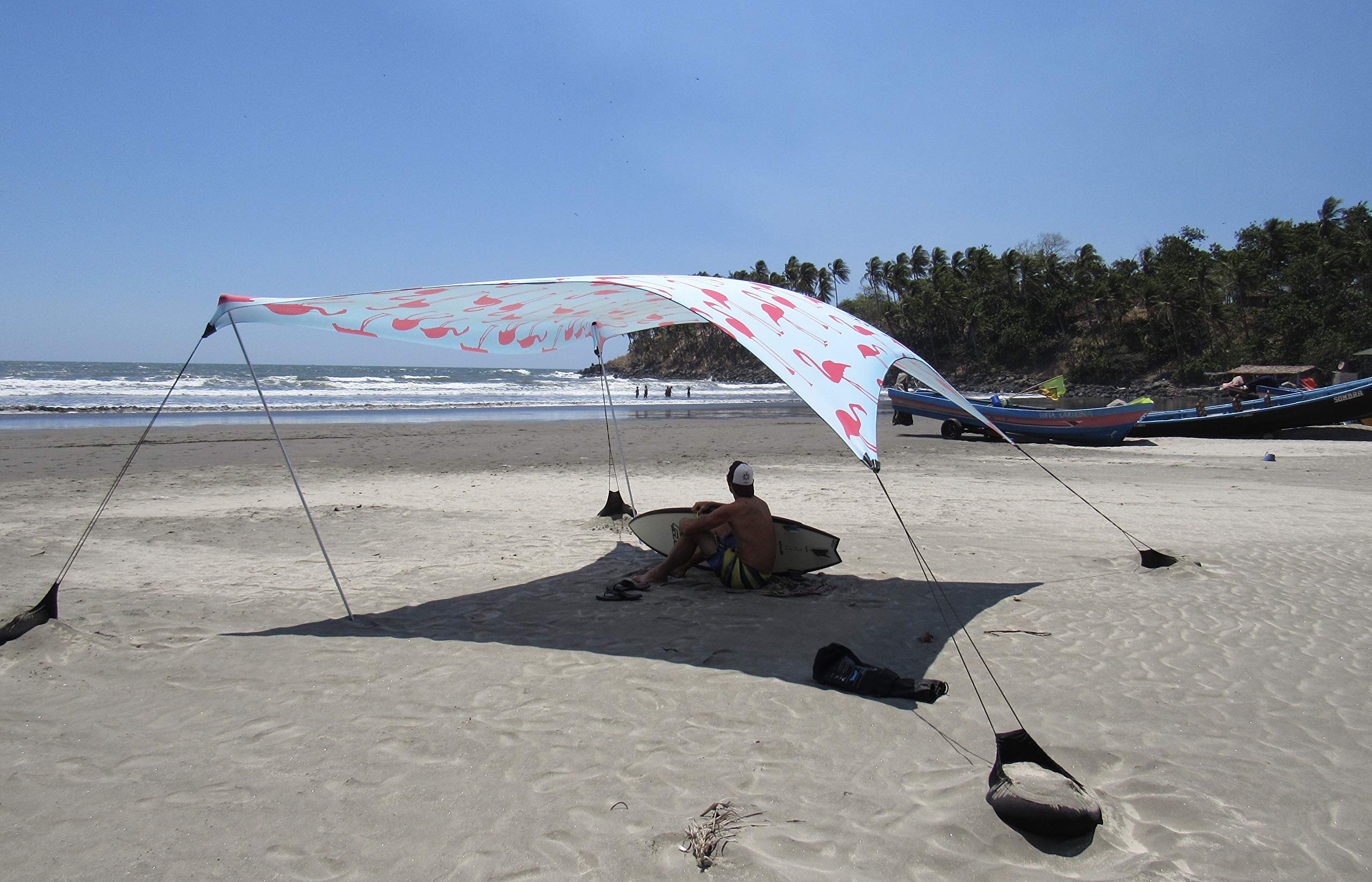 Neso Grande sun shade open showing 81 sq ft of breathable coverage