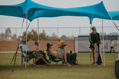 Neso Party Tent Teal 11x22 layout shaded outdoor space for gatherings