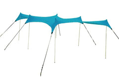 Neso Party Tent Teal sand stabilization aids beach setup