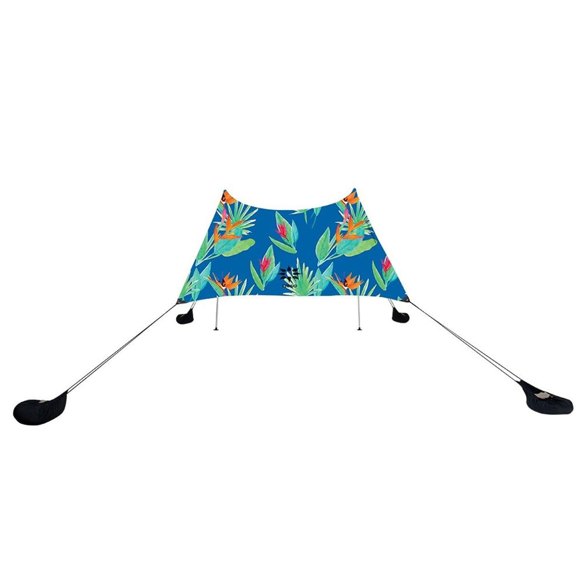 Neso portable beach tent setup with sand anchors for quick shade on sunny days.