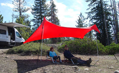 Neso Sidelines 1 Sports Tent fully set up providing family shade at a game
