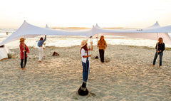 Neso tent uses water-resistant nylon-lycra blend for durable shelter.