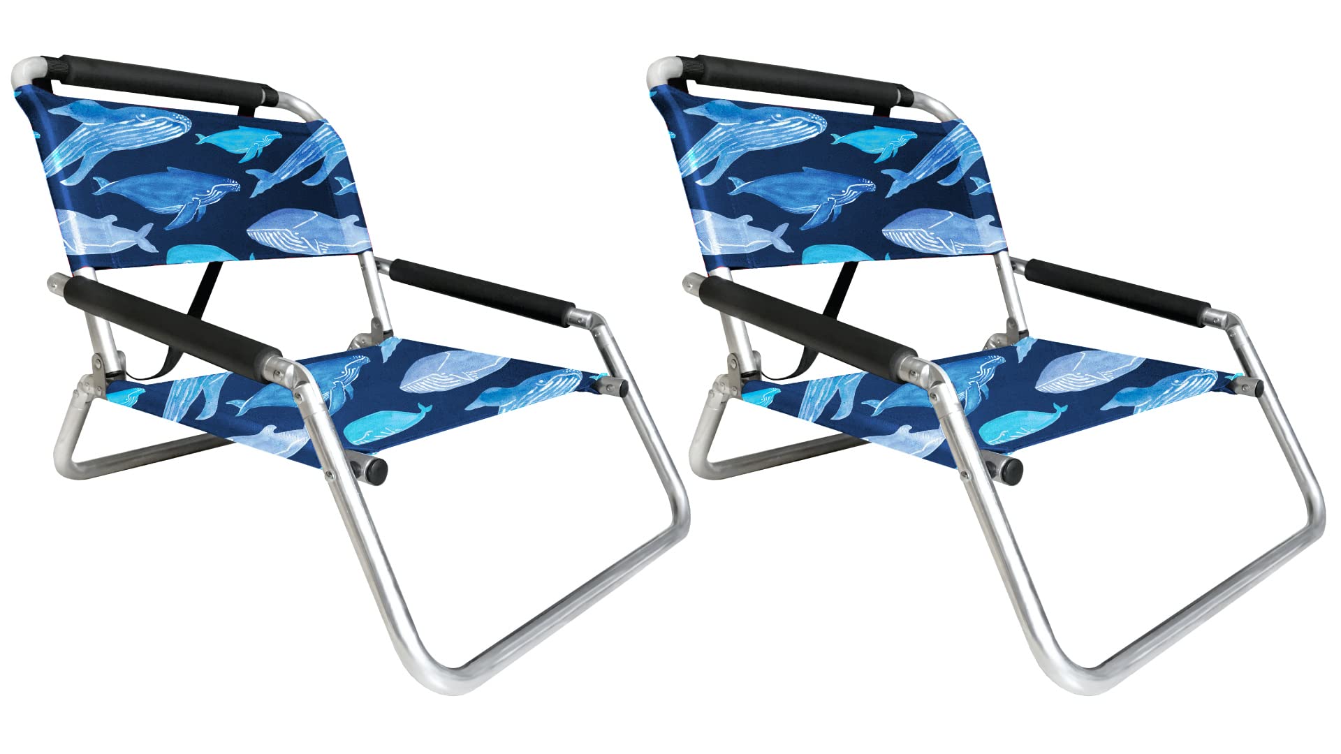 Neso Whales beach chairs pack setup for easy outdoor carry