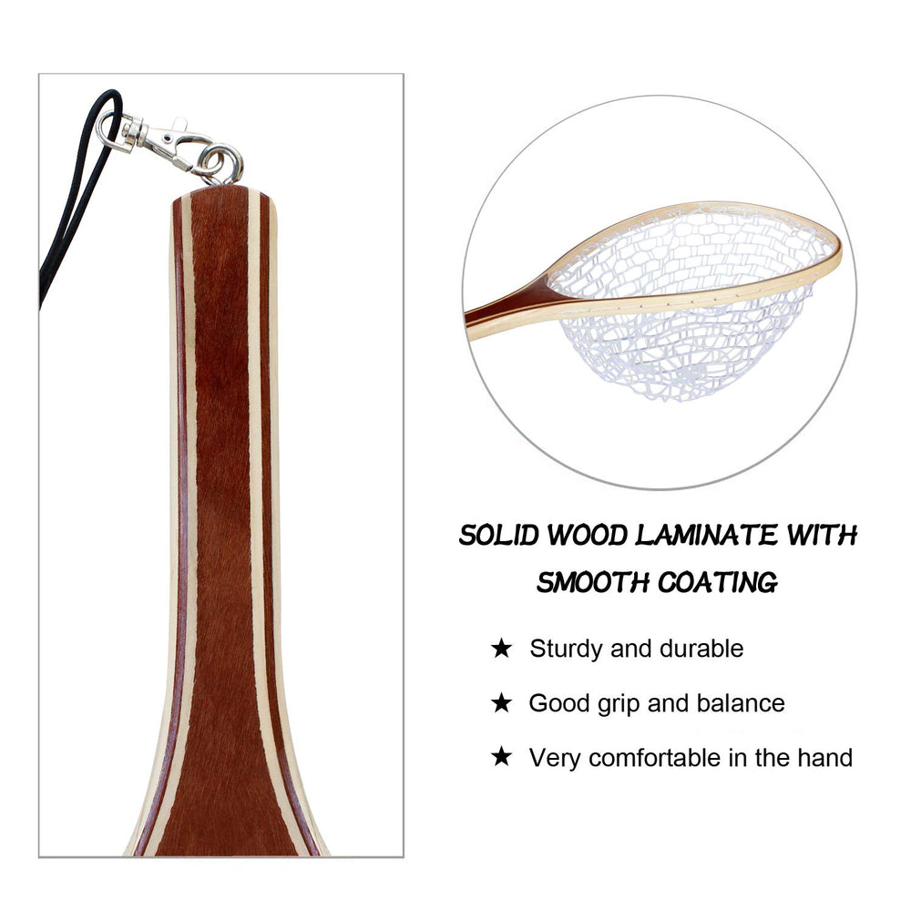 360-degree copper swivel release at NetAngler handle end