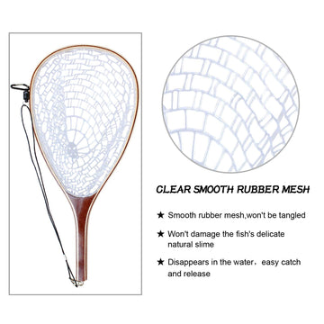 Durable laminated bamboo frame and hardwood for NetAngler net
