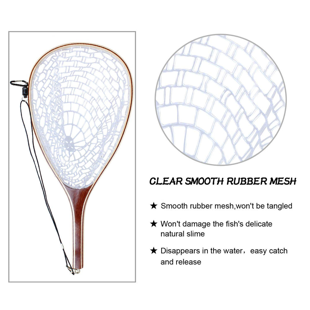 Durable laminated bamboo frame and hardwood for NetAngler net