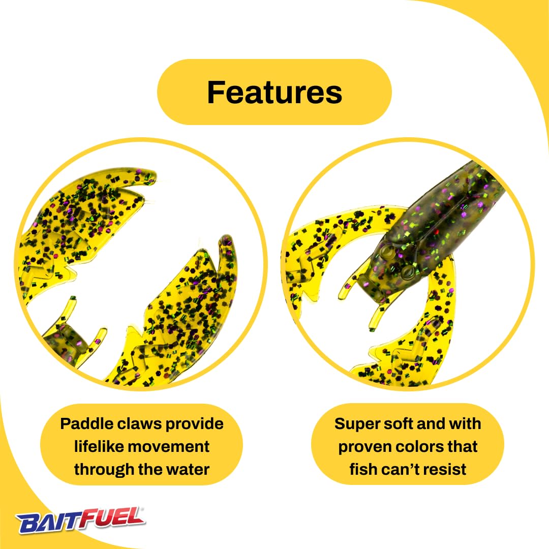 NetBait BaitFuel PACA Chunk three-inch size for versatile jigging and finesse fishing.