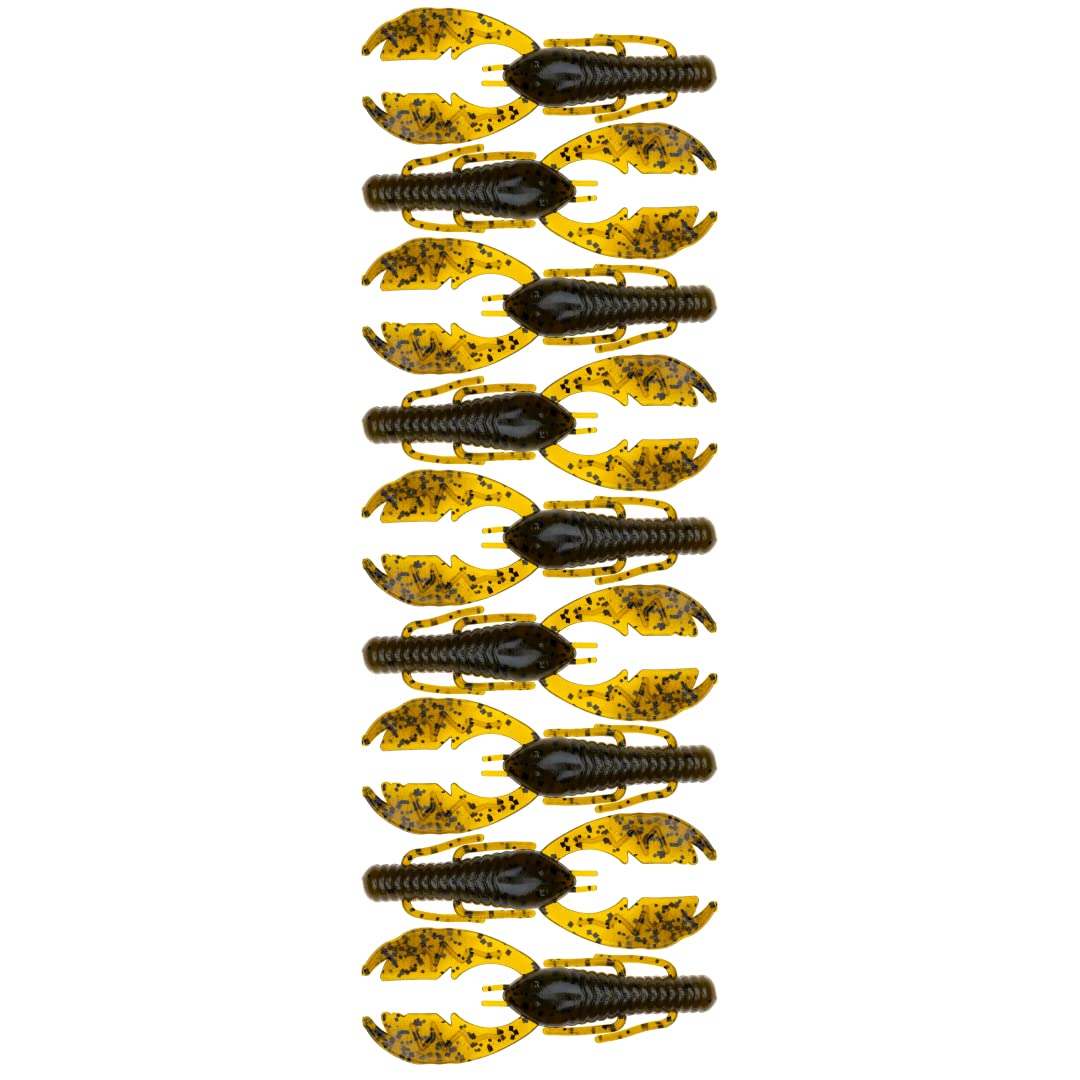 NetBait BAITFUEL Paca Slim 4 inch Green Pumpkin in water, perfect for craw-hungry bass.