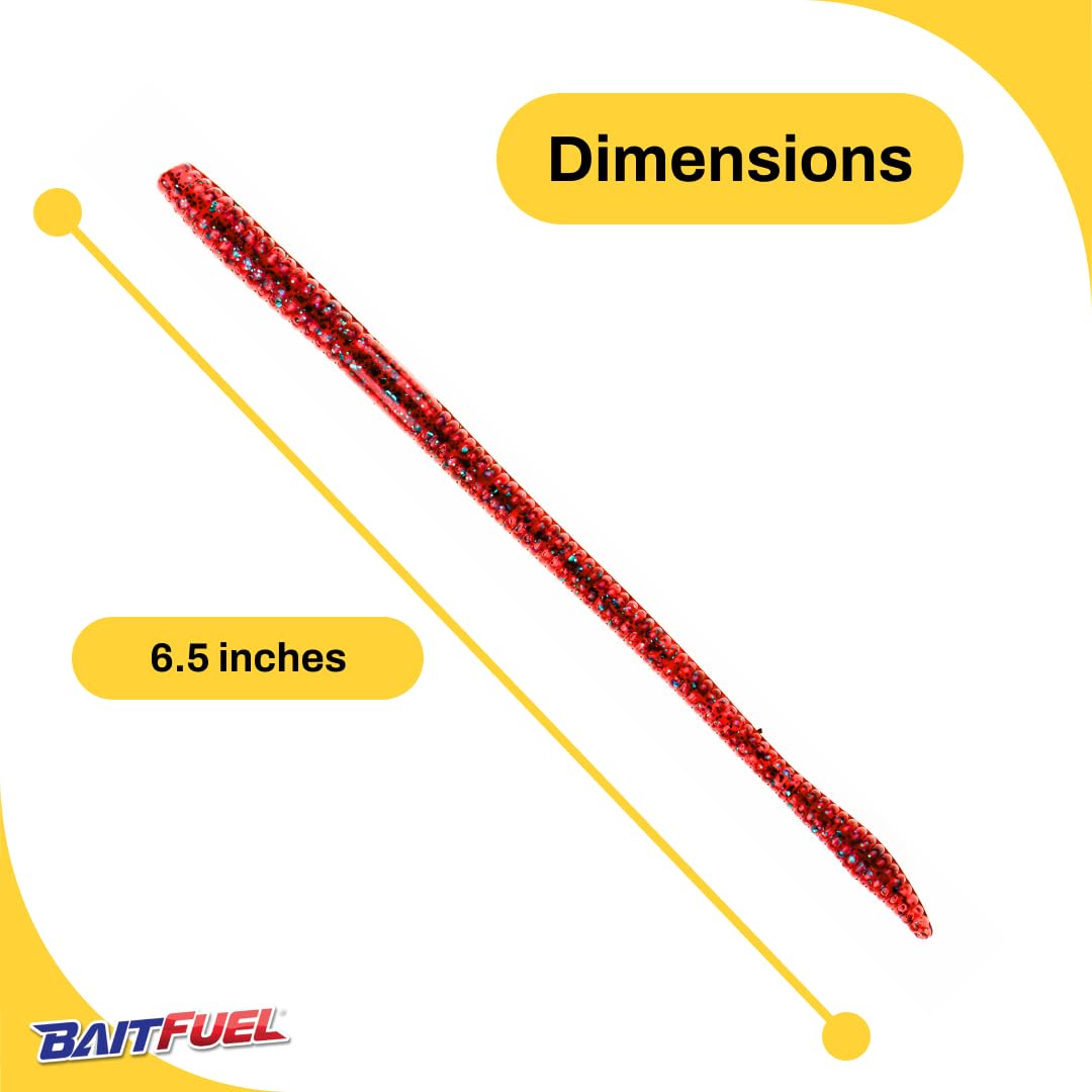 NetBait BAITFUEL T-Mac plum worm closeup reveals durable, realistic profile.