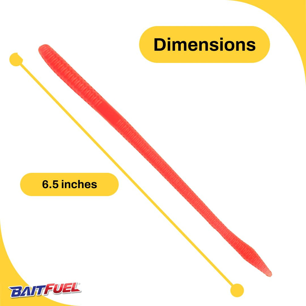 NetBait BAITFUEL T-Mac worm lifelike action attracts freshwater and saltwater fish.