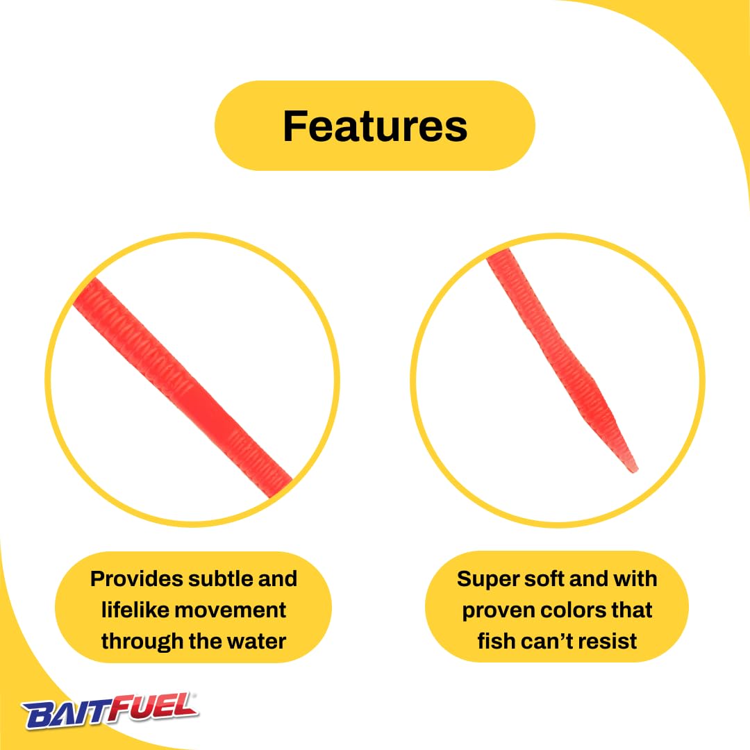 NetBait BAITFUEL T-Mac worm available in 22 colors to match local forage.