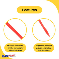 NetBait BAITFUEL T-Mac worm available in 22 colors to match local forage.