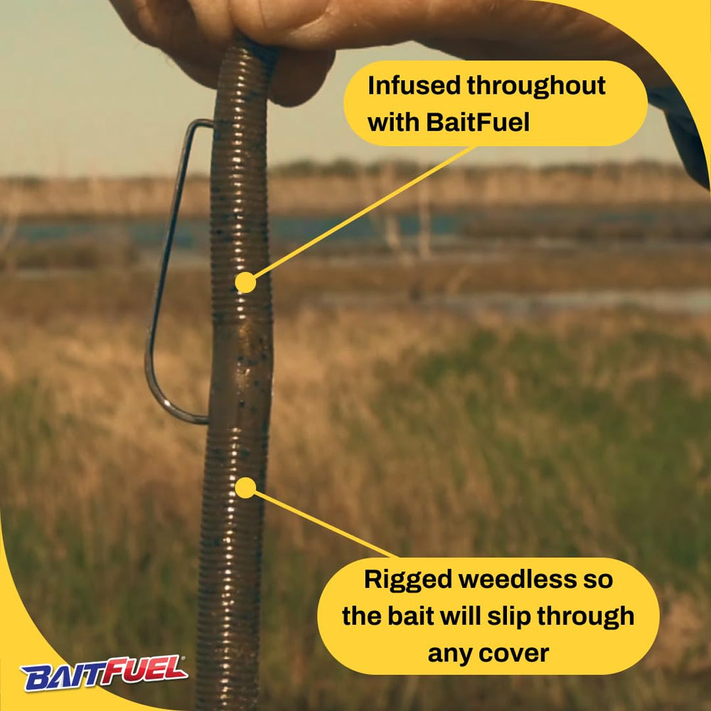 NetBait BaitFuel T-Mac Worm versatile for trolling, casting, and jigging.