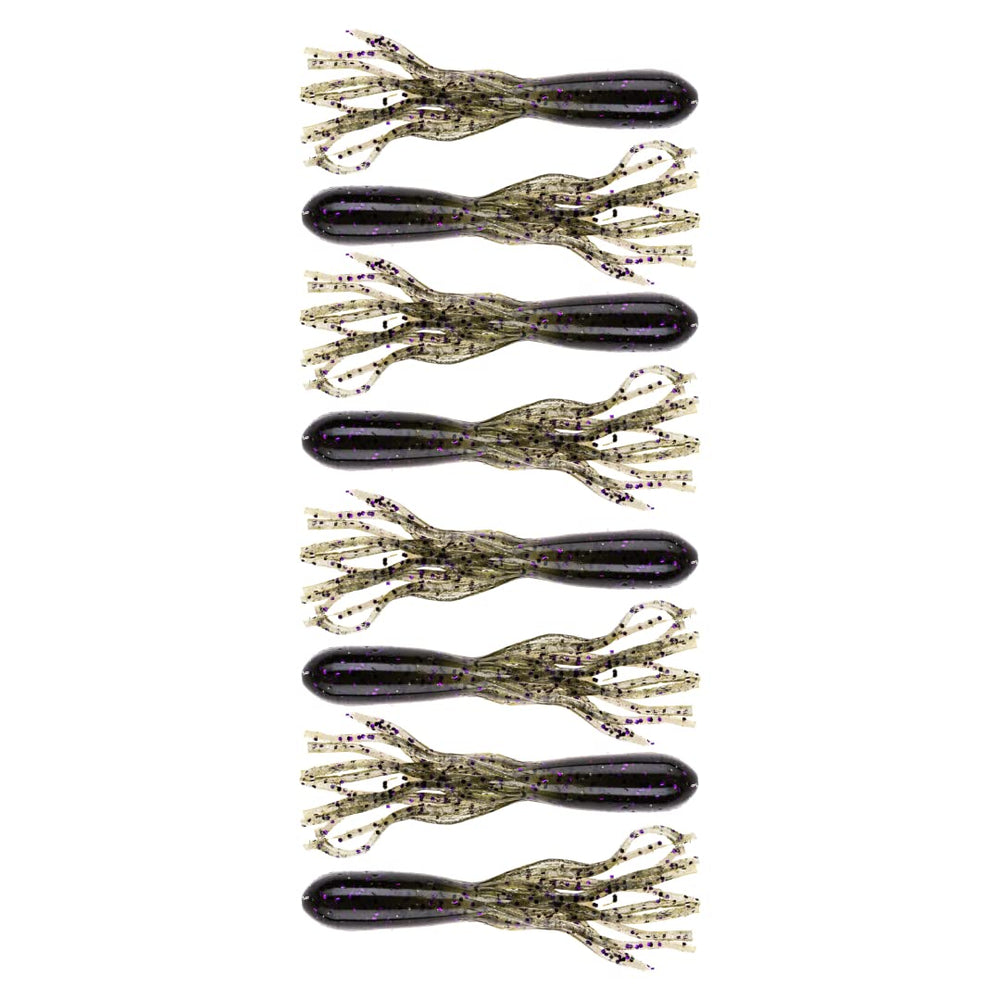 NetBait BAITFUEL tube 2.5-inch dark melon purple ready for drop shot bites.