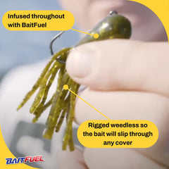 NetBait BAITFUEL tube demonstrating FAST scent technology to boost bite chances.