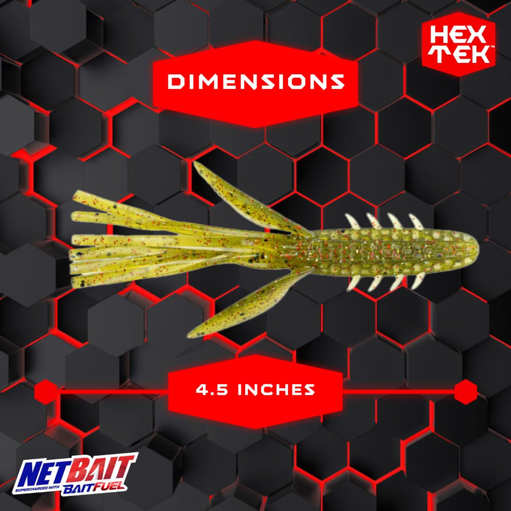 NetBait HexTek Big Boar flipping action highlights lifelike motion through heavy cover