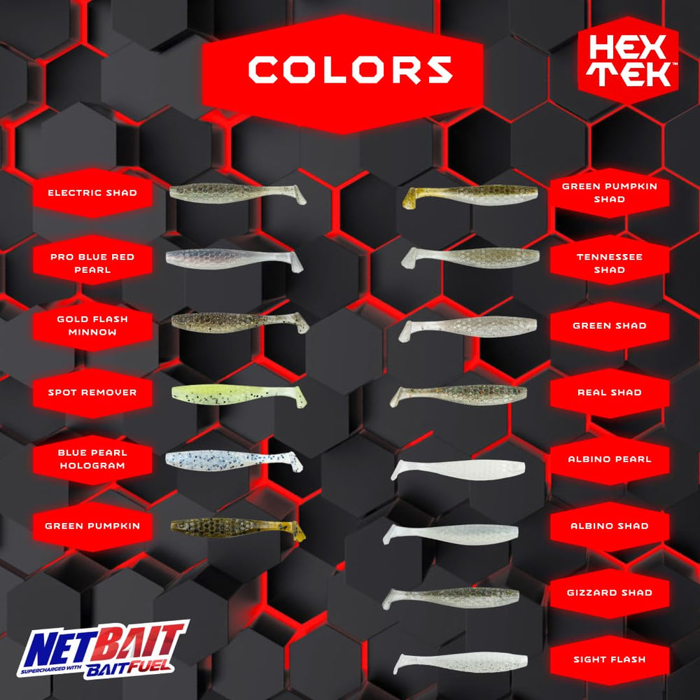 NetBait HexTek Blip Minnow versatility for jig heads, dropshot, or trailer use