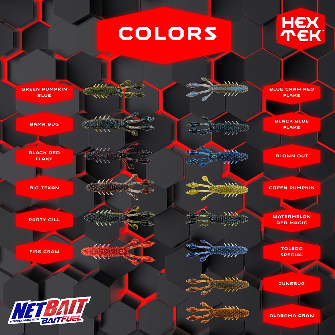 NetBait HexTek EKO Craw handles heavy cover by punching mats and timber.