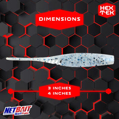 NetBait HexTek EKO Shad 3-inch with beaver-tail action.